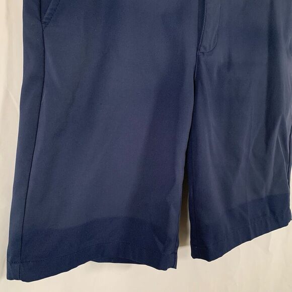 IZOD Golf Shorts Men's 32 Solid Blue Straight Chino Pockets Discolored - Picture 2 of 7